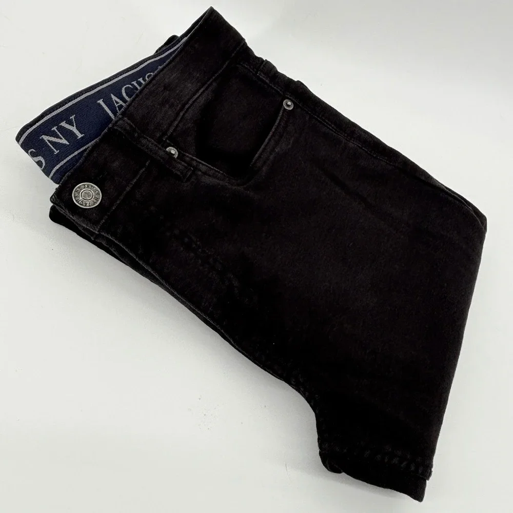 Jachs NY Mens Slim Fit Stretch Pants 32x32 Black 5-Pocket Trousers